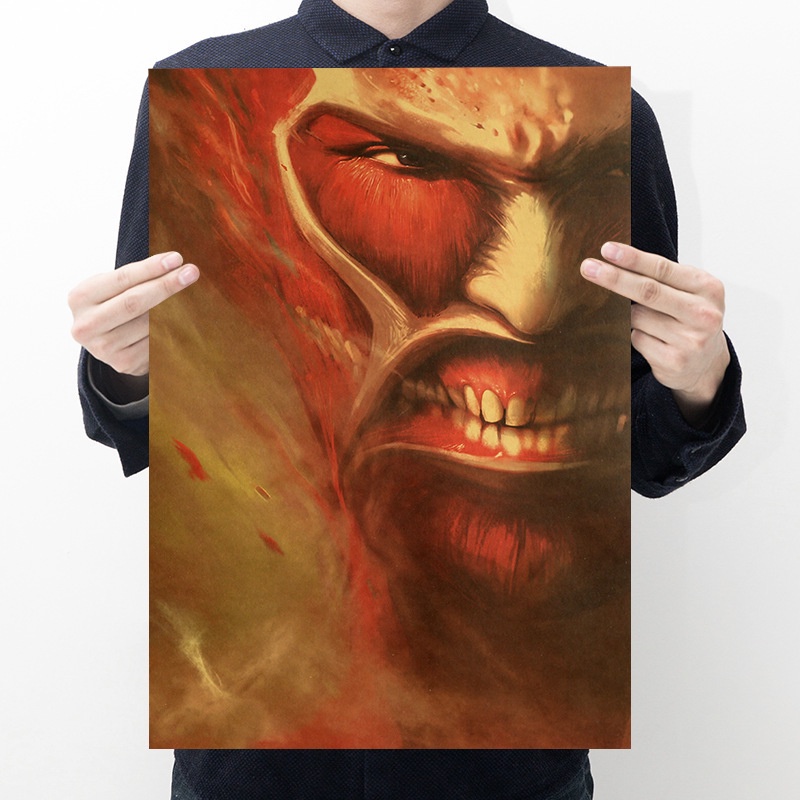 [C184] Áp Phích Giấy Kraft Cổ Điển Attack on Titan