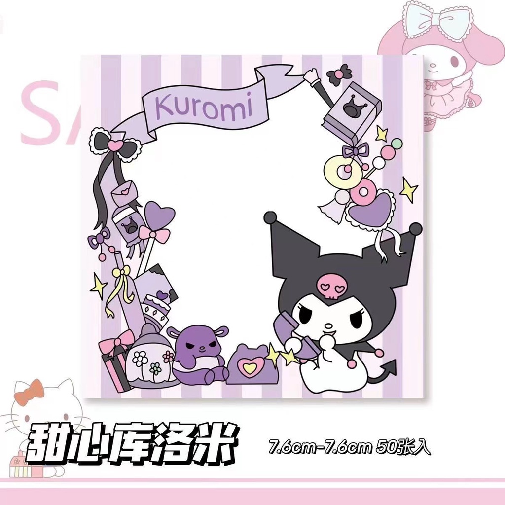 (50 Trang / copy) Sổ Giấy Ghi Chú Họa Tiết Sanrio Dễ Thương Cho Nữ Sinh