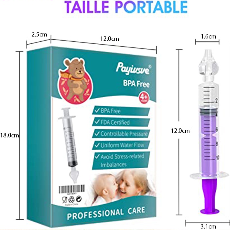 Ống Tiêm Nước Nhiều Màu Cho Bé | Máy Hút Mũi Chăm Sóc Trẻ Sơ Sinh | Ống Tiêm 10ml Chuyên Dụng Dành Cho Mũi | Dụng Cụ Vệ Sinh Mũi Cho Bé JP5