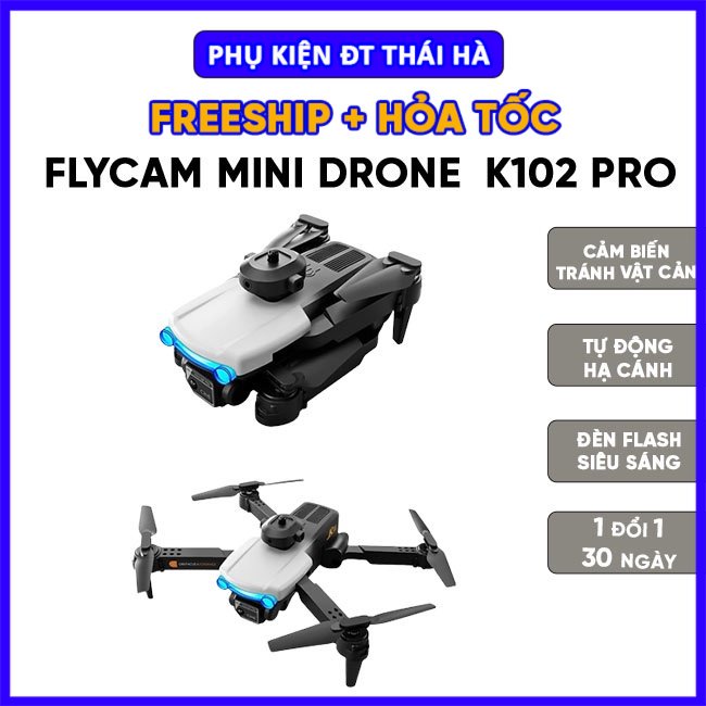 Flycam Mini Drone K102 Pro Có Cảm Biến Tránh Va Chạm Truyền Hình Ảnh Trực Tiếp Về Điện Thoại - MobileCity Thái Hà