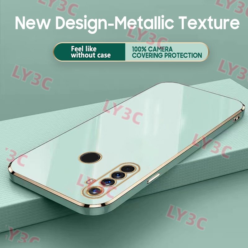 Ốp Điện Thoại Silicon Chống Rơi Viền Mạ Vàng Cho Realme 5 5i 5s C3 6i 5pro 8 8pro 8i 9 9pro + 9i