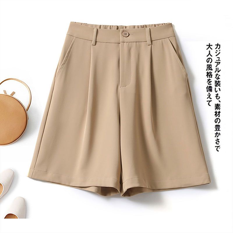 Quần Short Lưng Cao Dáng Rộng Màu Đen Phong Cách Hàn Quốc Thời Trang Cho Nữ