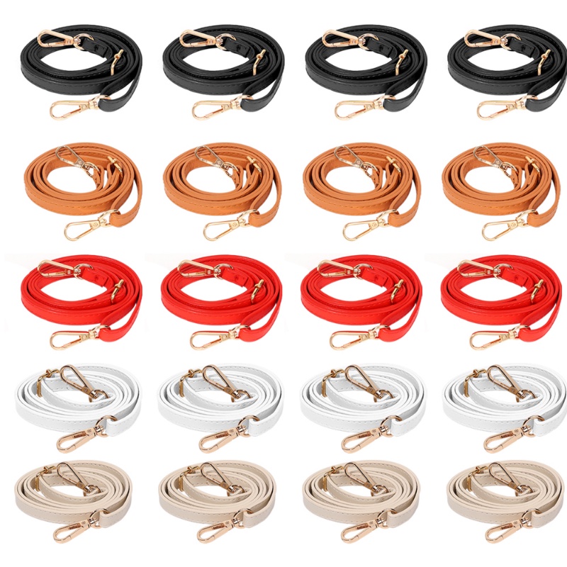 Dây Đeo Túi Xách Bằng Da PU Dài 125cm Bản Rộng 1.2cm Điều Chỉnh Được Màu Trơn Đơn Giản