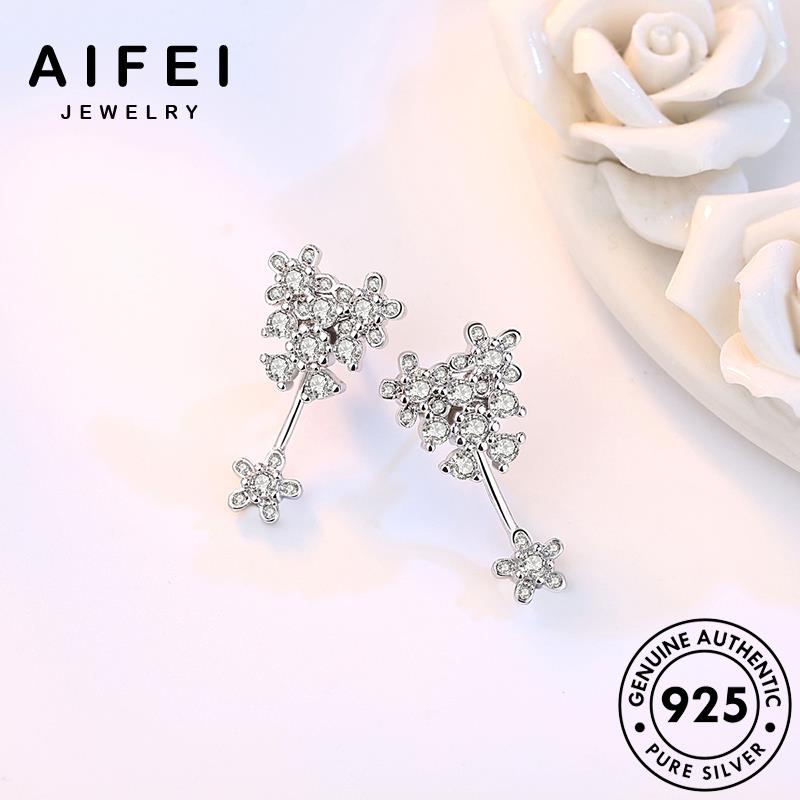 AIFEI JEWELRY Thời tua nữ hàn xỏ kim thật bạc cúc sức tai khuyên thời cương thương trang vành kiện 925 phụ quốc bản tròn moissanite nguyên dễ hoa bông E290