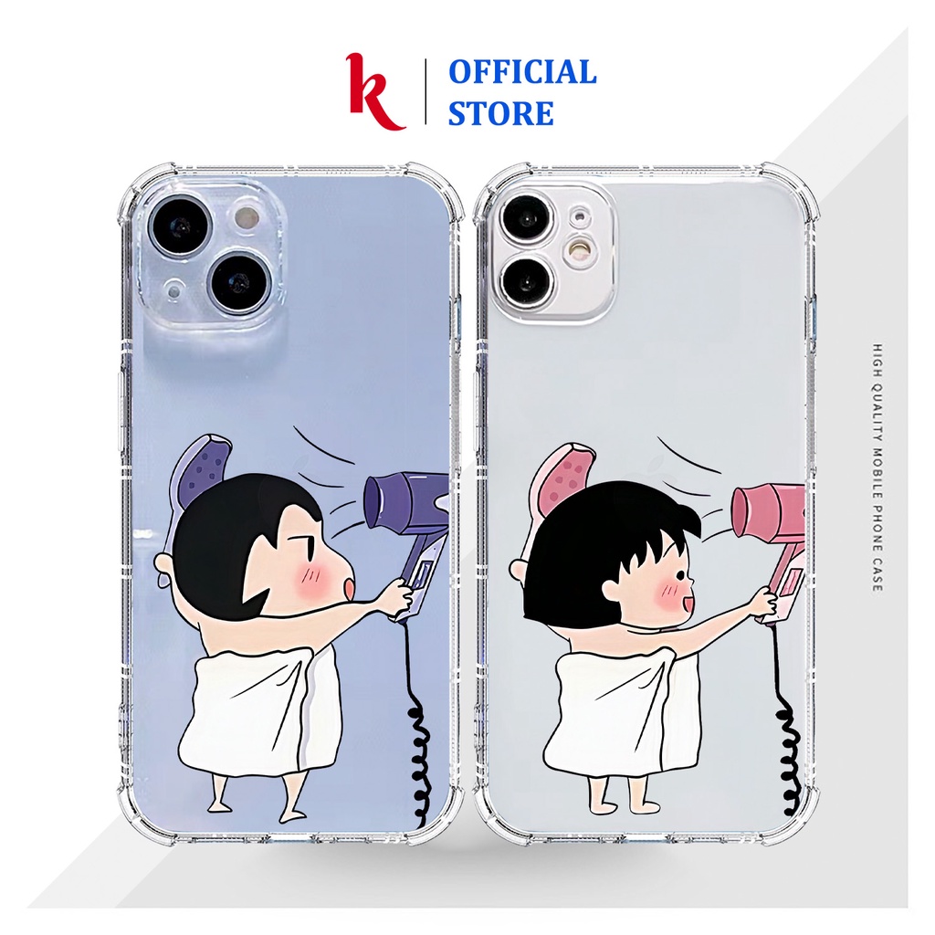 Ốp lưng iphone cặp đôi Tắm Sấy tóc trong case 14plus 14 pro max 13 12 promax 11 mini 6 6s 7 8 plus x xr xs Se