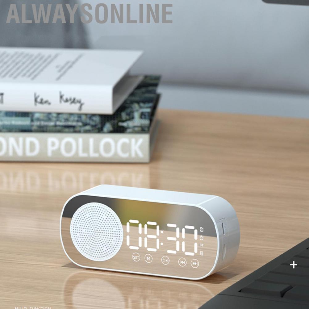 Alwaysonline [Ande Online] English Version Z7 [Pink] Mirror Smart  Alarm Clock