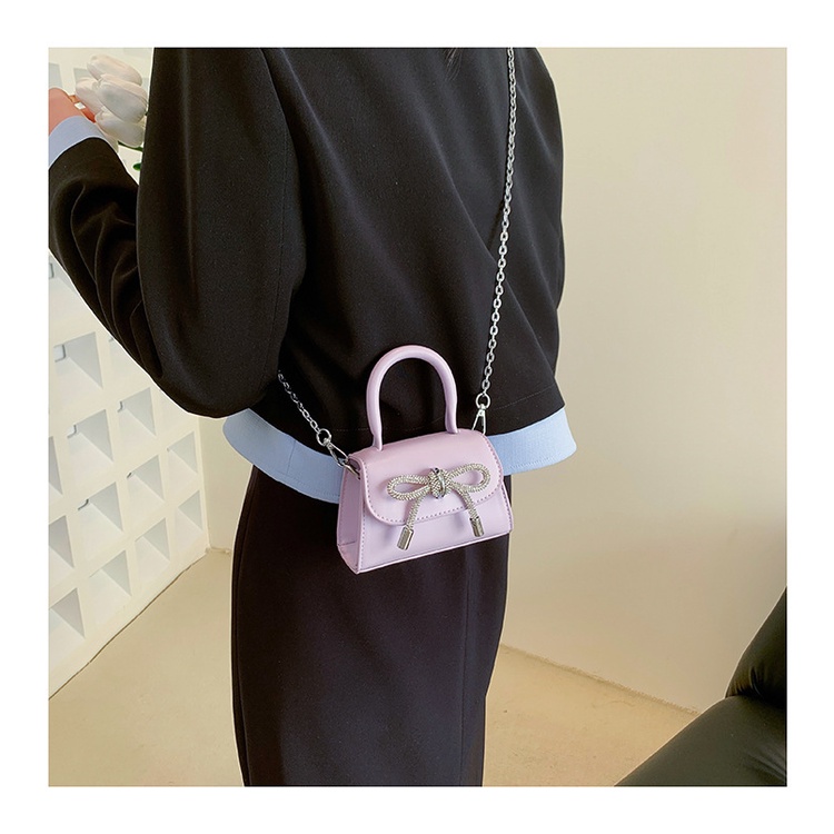 Túi Đeo Chéo Mini Đính Nơ Phong Cách Hàn Quốc Mới Cho Nữ