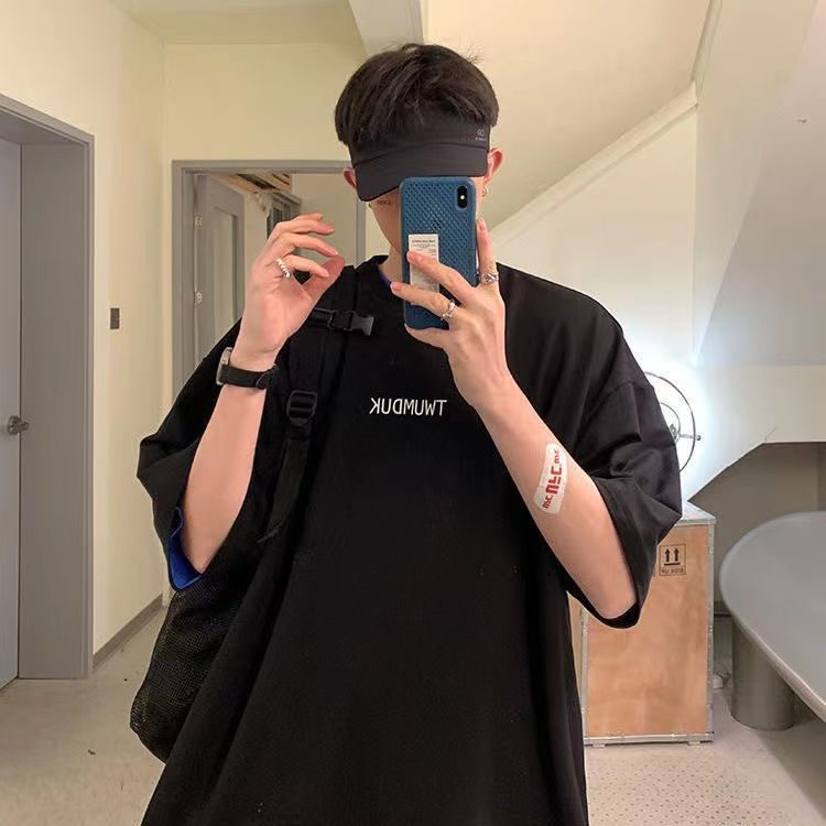 Áo Thun Tay Lửng Dáng Rộng Mỏng Thời Trang Mùa Hè Mới Cho Nam