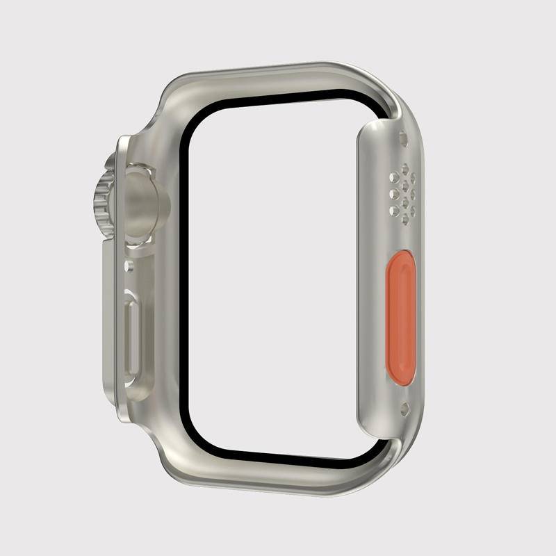 Ốp PC + KíNh CườNg LựC BảO Vệ MàN HìNh Cho ĐồNg Hồ Apple 45mm 41mm Series 8 7 iWatch Series 6 5 4 se 44mm 40mm