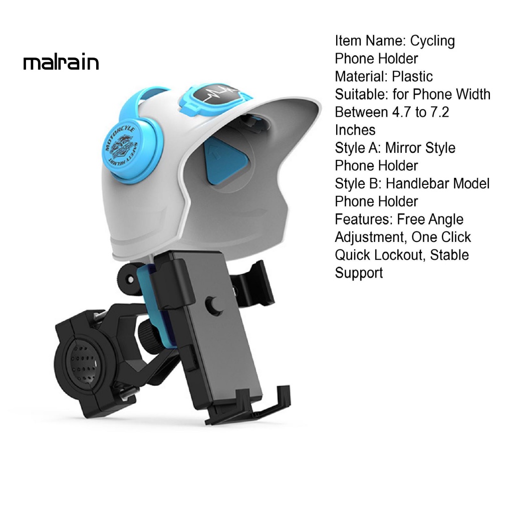 [Ma] Giá Đỡ Điện Thoại Gắn Xe Máy Kèm Giá Đỡ Điện Thoại Gắn Mũ Bảo Hiểm Xe Mô Tô Một Khóa Nhanh Chóng Tiện