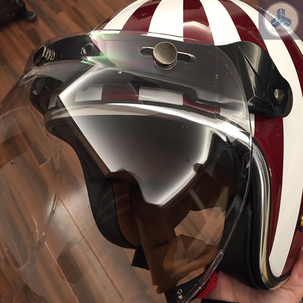 3-Snap Bubble Wind Shield Visor For Biltwell Gringo&Bonanza Motorcycle   Helmet