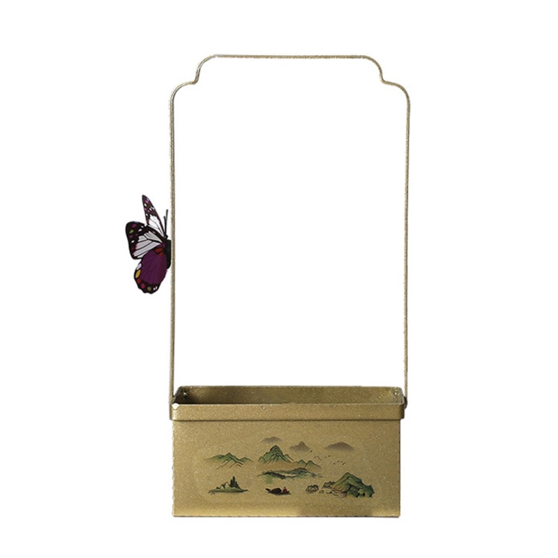 Chậu Hoa Hình Chữ Nhật Bằng Sắt Dùng Làm Quà Tặng Sinh Nhật