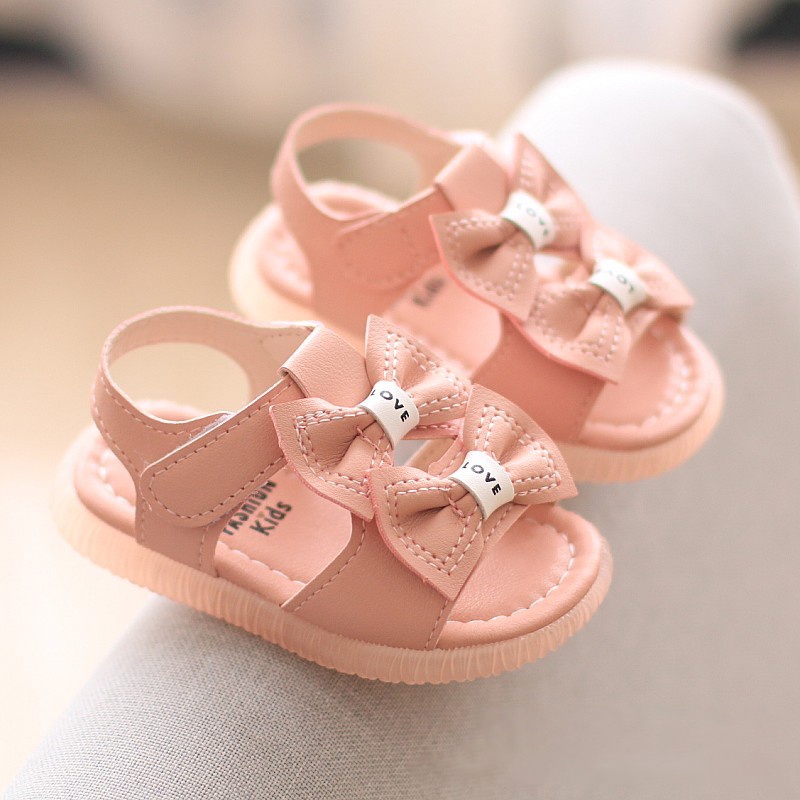 Xăng đan Công Chúa Đế Mềm Chống Trượt Cho Bé Gái