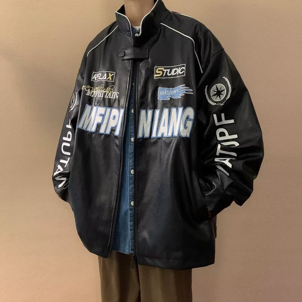 Áo Khoác Phi Công Dáng Rộng Phong Cách Đường Phố Mỹ Thời Trang Xuân Thu Cho Nam