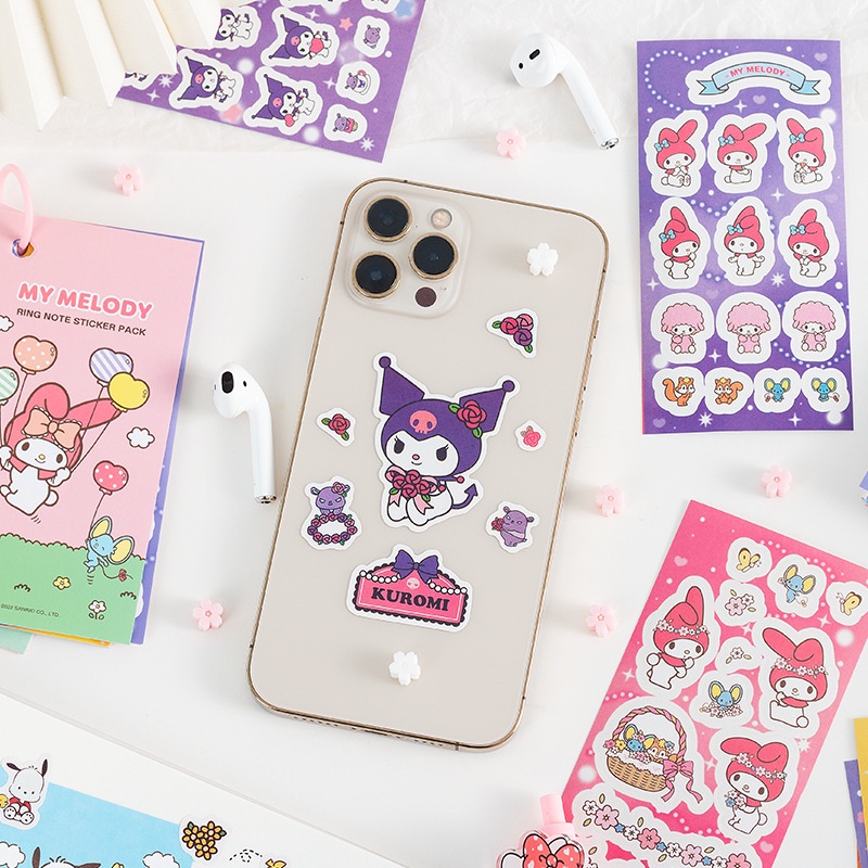 Miếng Dán Khay Hình Hoạt Hình Sanrio Kuromi Melody Cinnamoroll