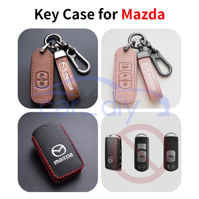 Vỏ Da Bảo Vệ Chìa Khóa Điều Khiển Từ Xa Cho Mazda Atenza Axela Demio Alexa CX30 CX-30 CX-5 CX5 CX-3 CX3 CX7 CX8 CX-8 CX9 CX-9 2017 2018 2019