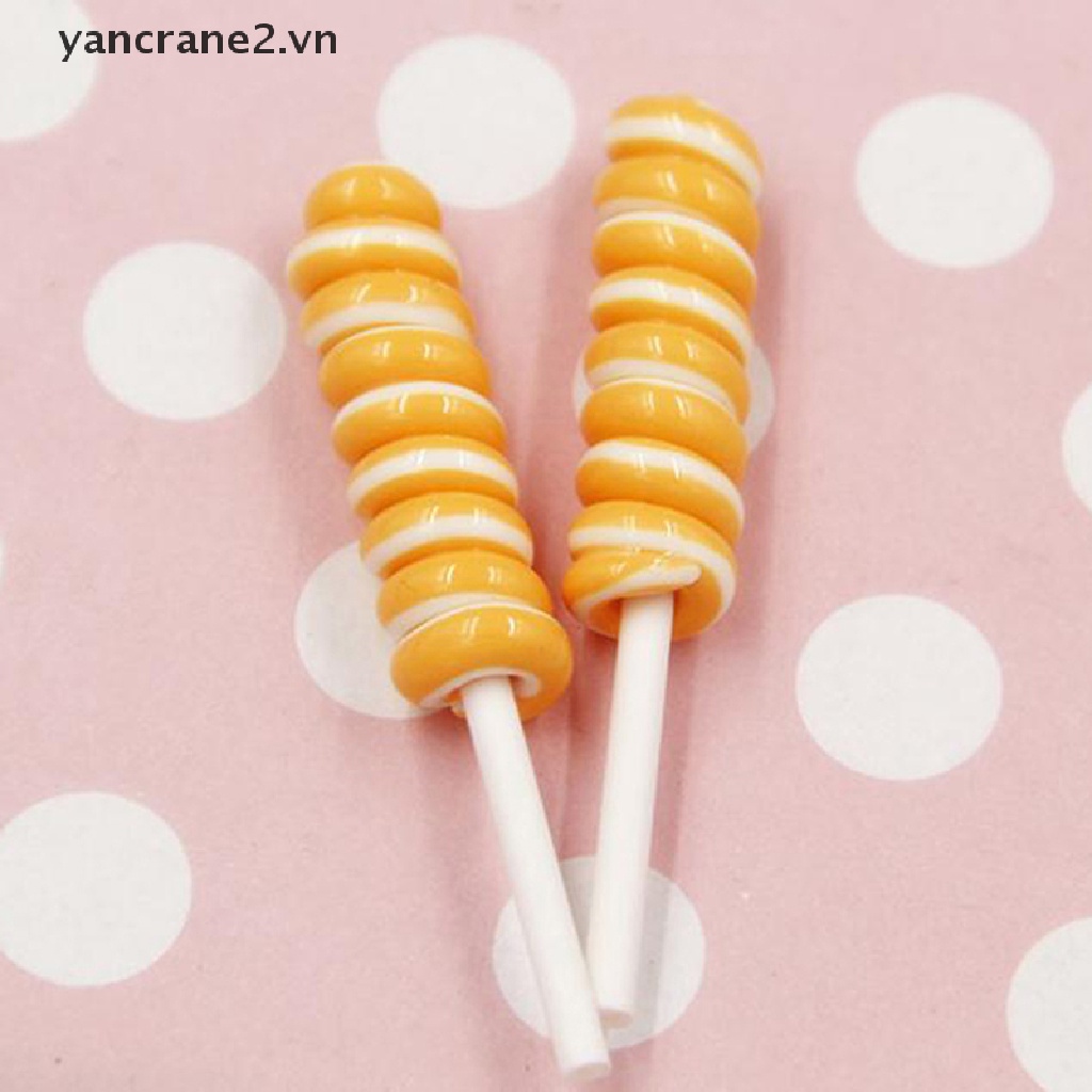 Set 4 Kẹo Mút Mini Nhiều Màu Dễ Thương Trang Trí Nhà Búp Bê {yancrane2.vn}