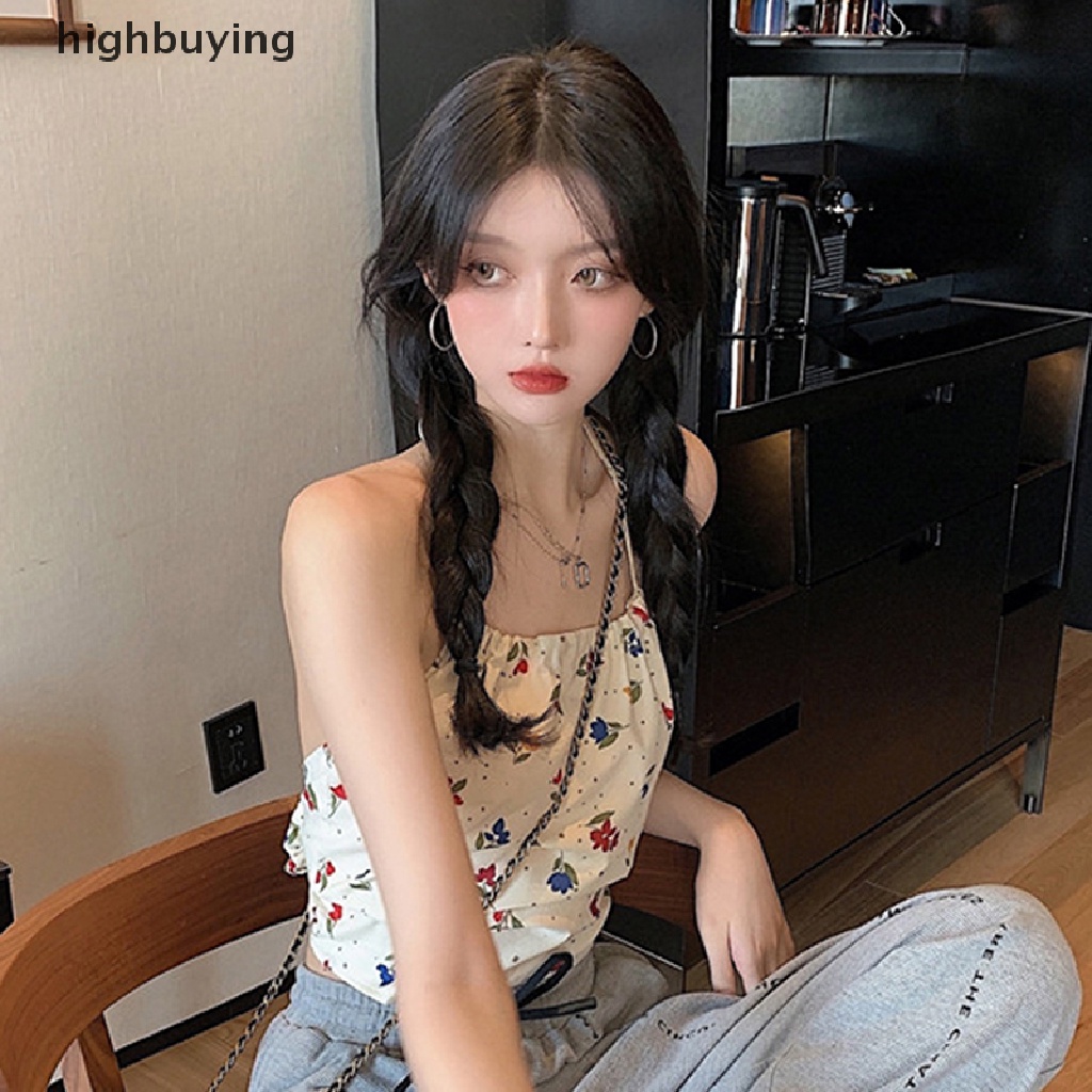 Áo Hai Dây Họa Tiết Hoa Thời Trang Mùa Hè Quyến Rũ Cho Nữ