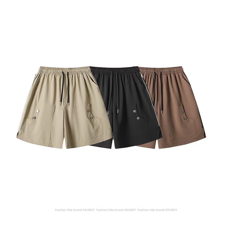 Quần Short Nam Màu Trơn Phong Cách Đường Phố Trẻ Trung Thời Trang Mùa Hè Màu Sắc