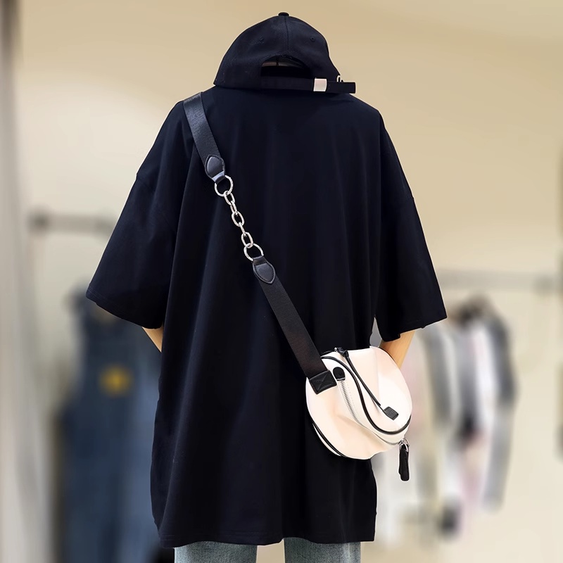 Áo thun NRVP 100% cotton tay ngắn dáng rộng in họa tiết phong cách Hàn Quốc thời trang cho nữ