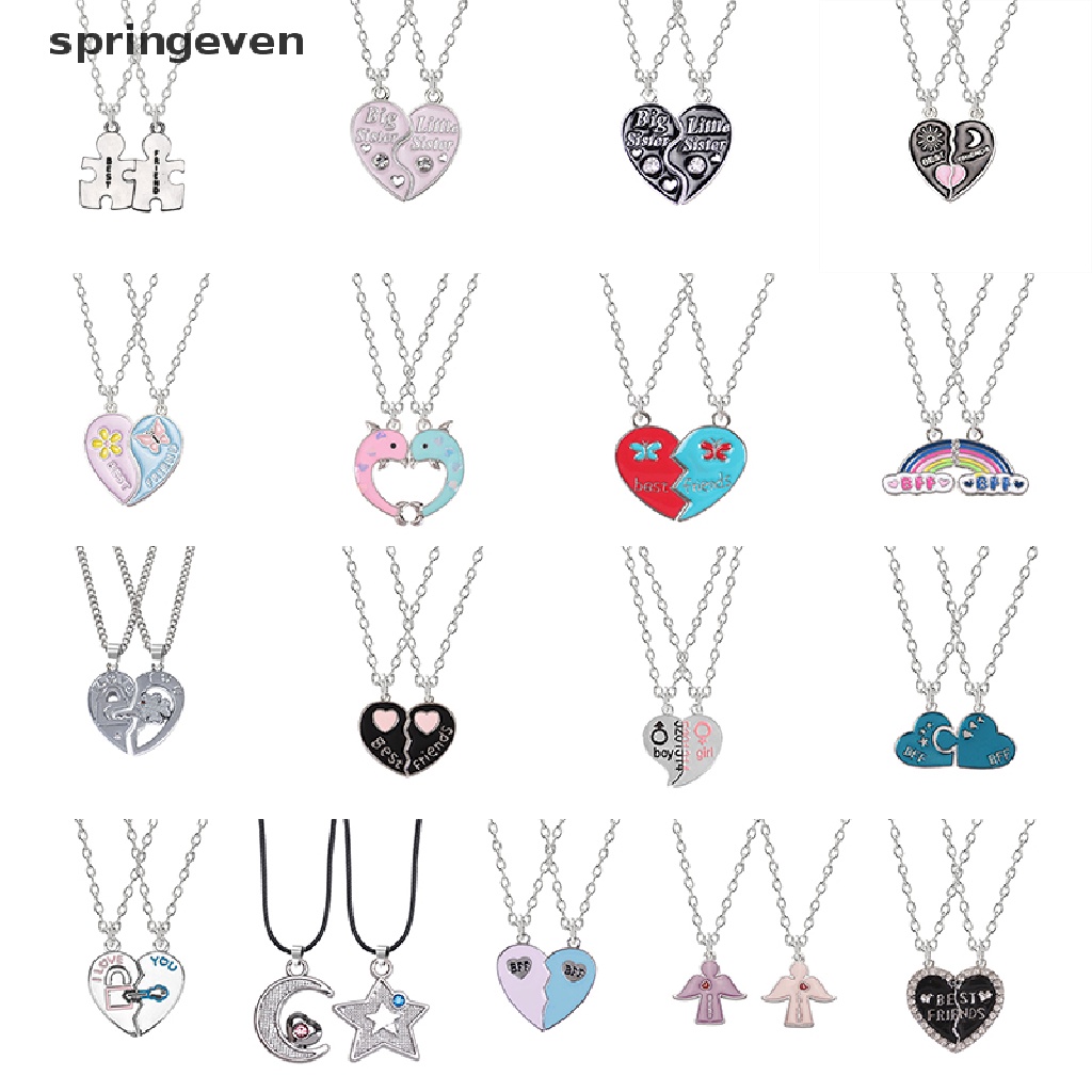 Springeven Set 2 Vòng cổ Tình Bạn Thân Thiện Với Bạn Thân Mặt Hình Mật Ong BFF Quà Tặng BFF Hoft