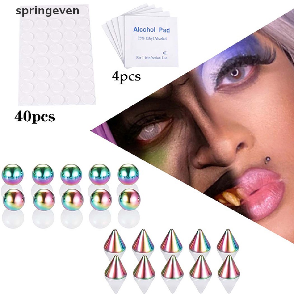 Set 20 Khuyên Mũi / Lông Mày / Môi Bằng Thép Không Gỉ