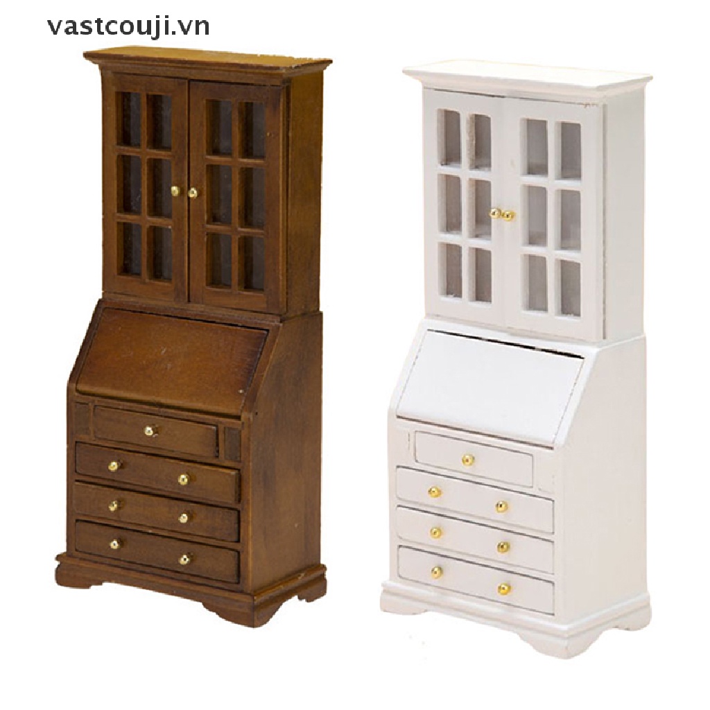 Mô Hình VASTJI Tủ Sách Mini Tỉ Lệ 1: 12 Trang Trí Nhà Búp Bê