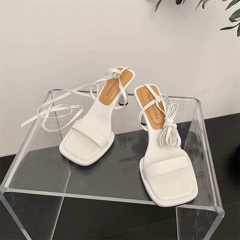 Xăng đan Cao Gót Hở Ngón Quai Chéo Thời Trang Cho Nữ