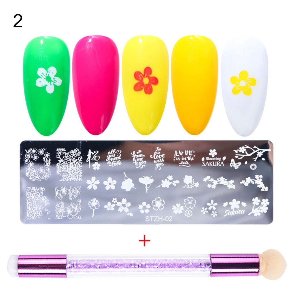1 Bộ Khuôn Trang Trí Móng Tay Tạo Hiệu Ứng Lấp Lánh Tinh Tế DIY