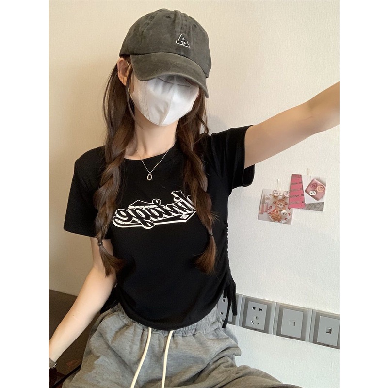 Hana áo croptop áo croptop nữ Thiết kế ít người cao eo slim hottie ngắn áo khoác 2023 NEW MA3101