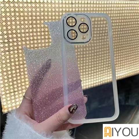 Ốp Điện Thoại TPU Mềm Chống Sốc Màu Gradient Lấp Lánh Cho iPhone 14 Plus 11 12 13 14 Pro Max