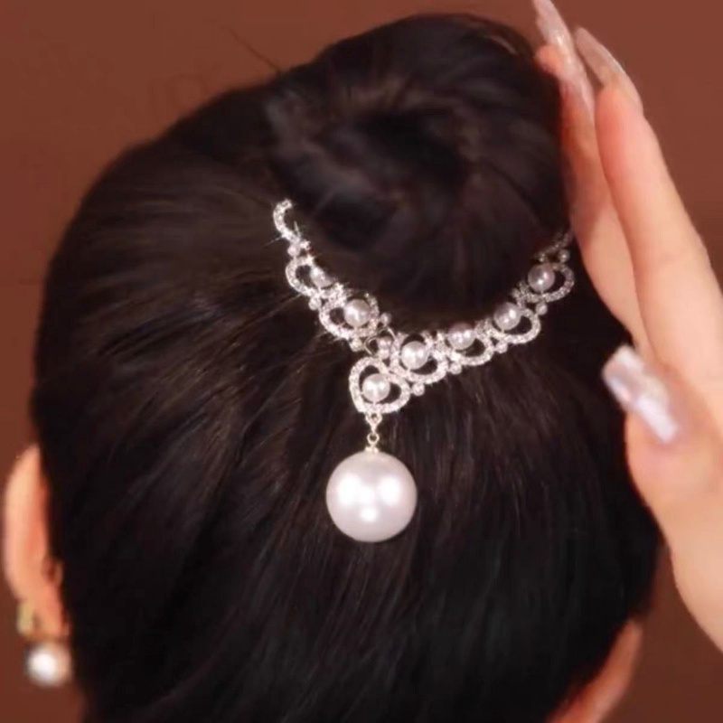 Kẹp Tóc Đính Ngọc Trai Giả Lấp Lánh Thời Trang Cho Nữ