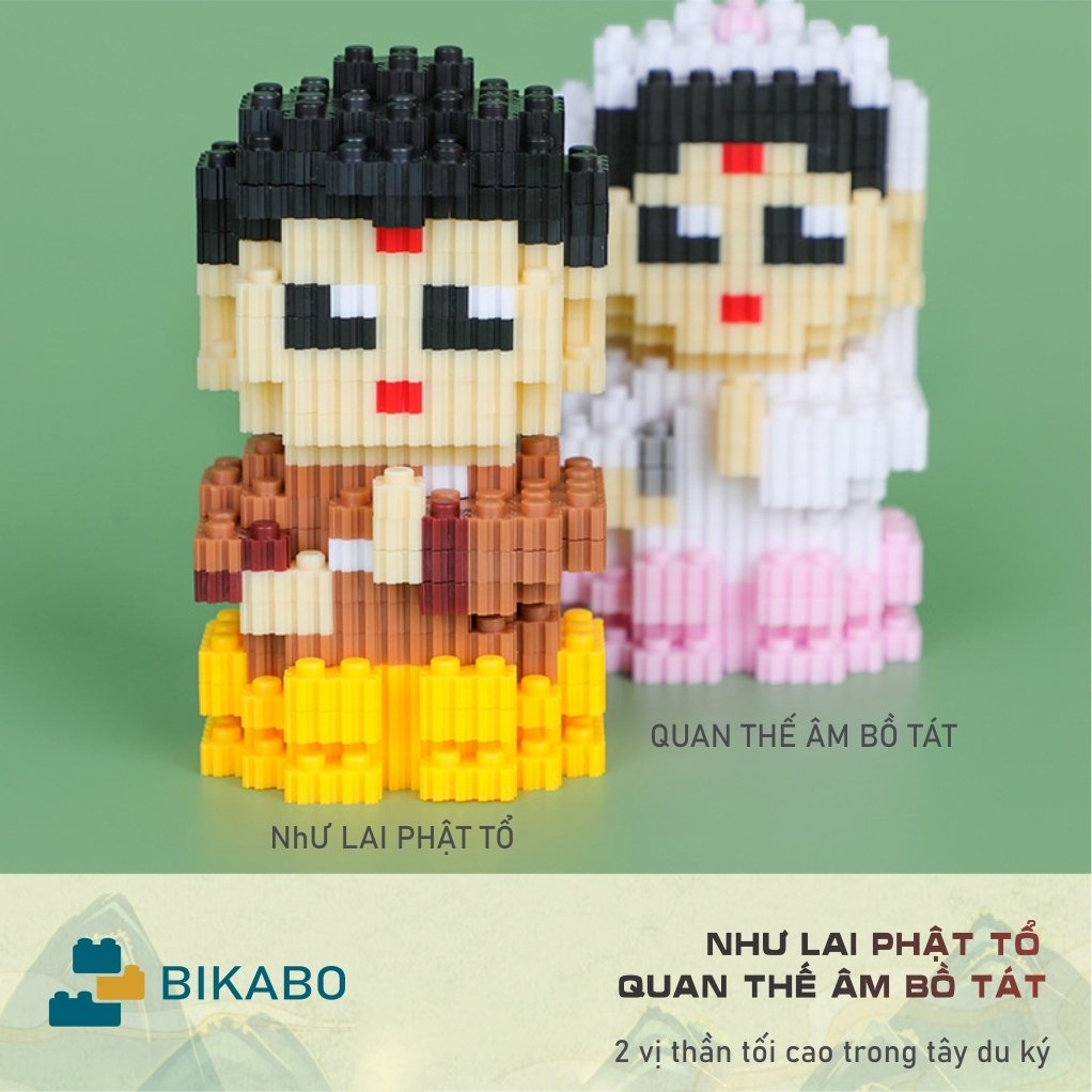 Bộ đồ chơi thông minh lắp ráp, ghép mô hình nhân vật tây du ký 63 chi tiết cho trẻ em, bé trai, gái 4 5 6 7 8 9 10 tuổi