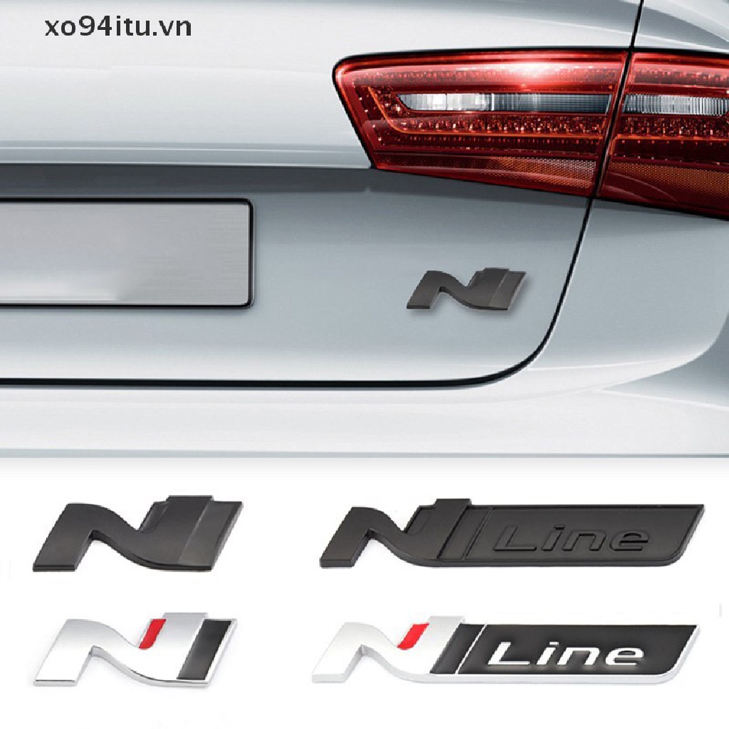 Huy Hiệu Kim Loại 3D Trang Trí Thân Xe Hơi Hyundai N LINE i30 i20