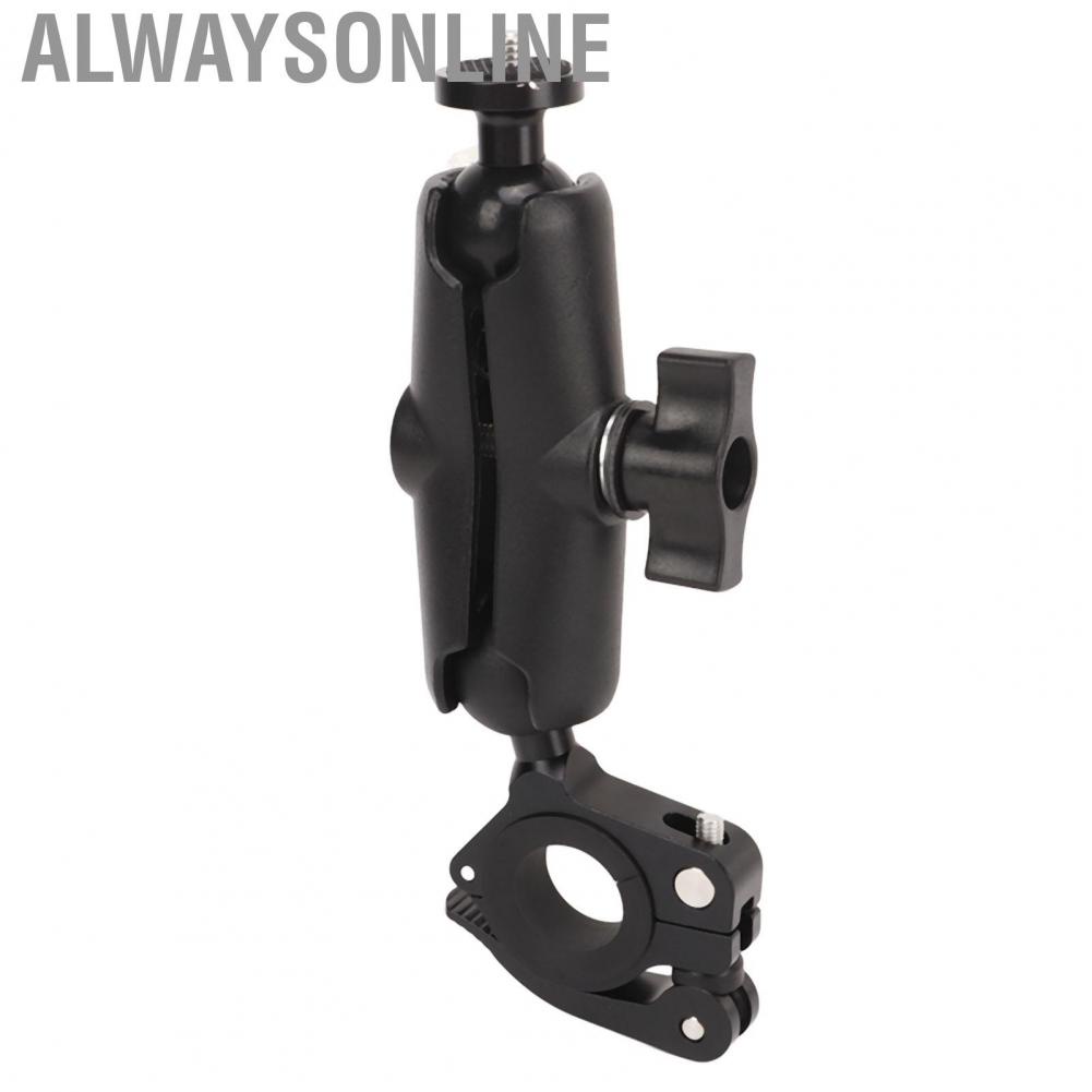 Alwaysonline Camera Mount Clamp  Ball Head Antislip Easy Install Multifunctional for Bike