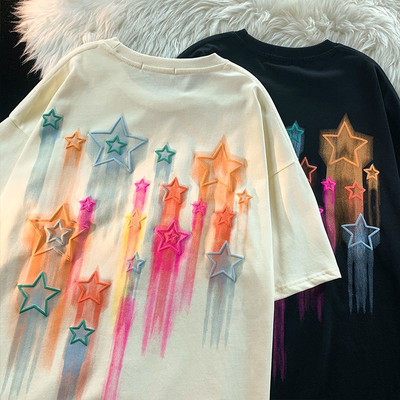 Áo Thun Mùa Hè 2023 Dáng Rộng Tay Cộc Phong Cách Mới Cho Nữ