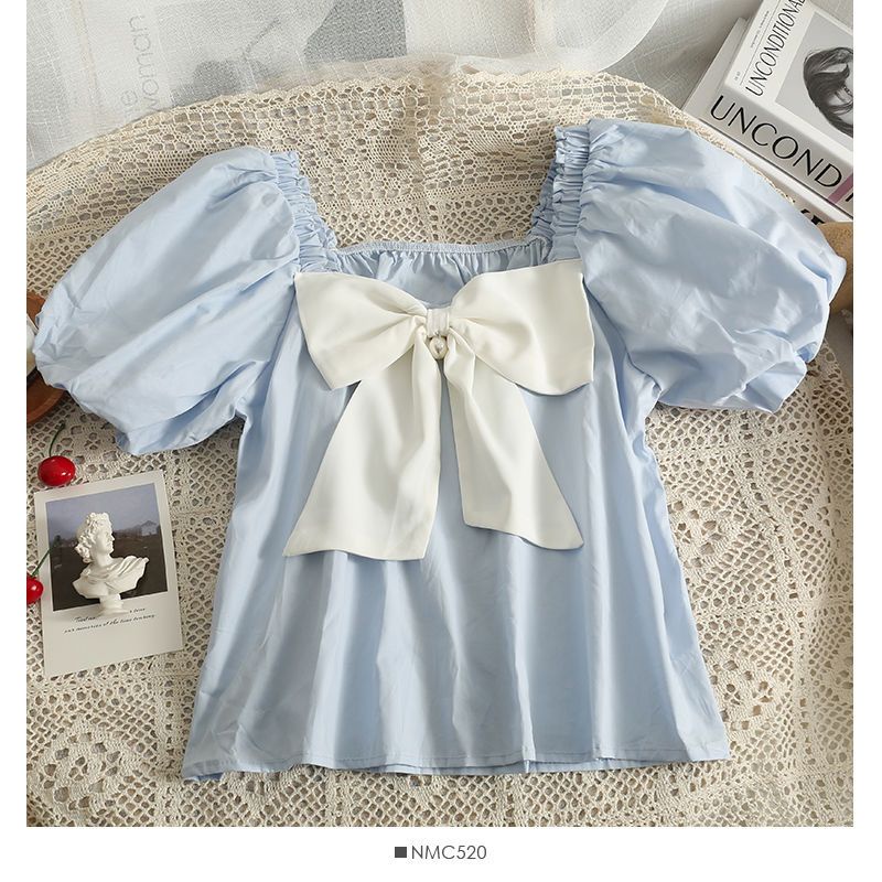 [Phong Cách Mới Đặc Biệt] ~ Áo Tay Phồng Ngắn Phong Cách Mới 2023 Dáng Rộng Cho Bé Gái