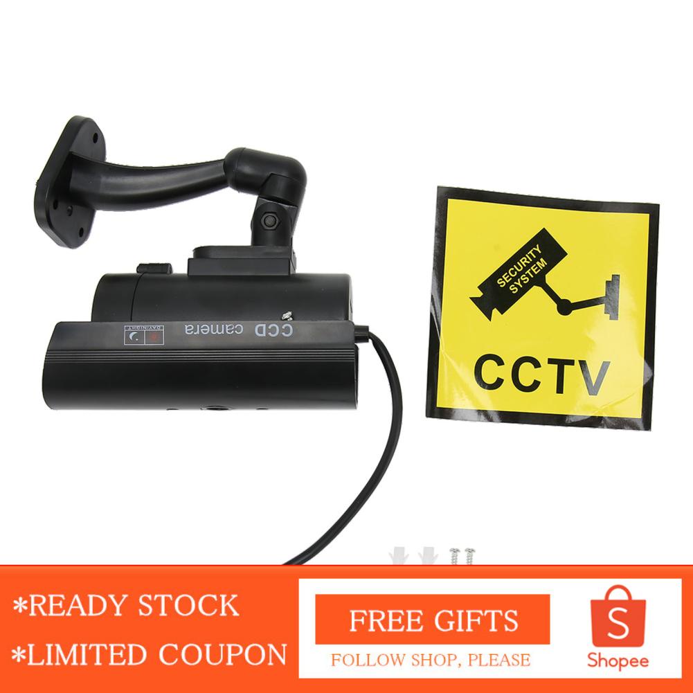 Alwaysonline Fake Security Camera  Dummy Durable Easy Installation Warning Sticker 2 Axes Rotation for Home Outdoor
