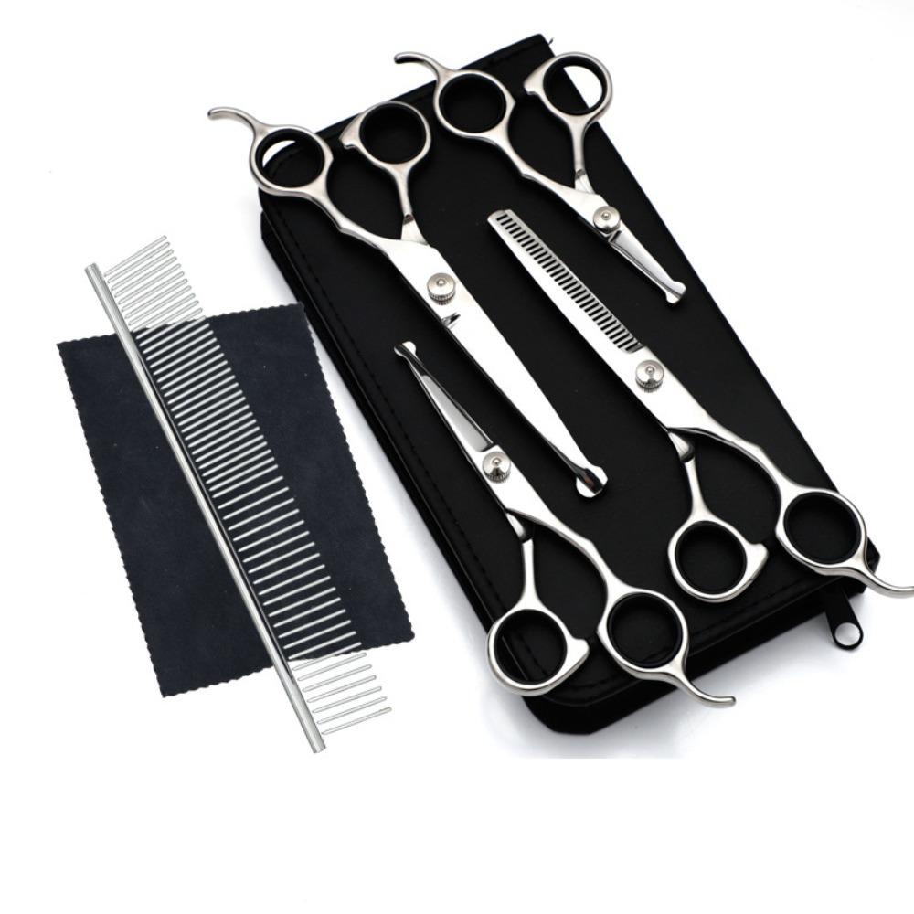 LAY Set 7 Kéo Cắt Tỉa Lông Thú Cưng Chuyên Nghiệp Bằng Thép Không Gỉ