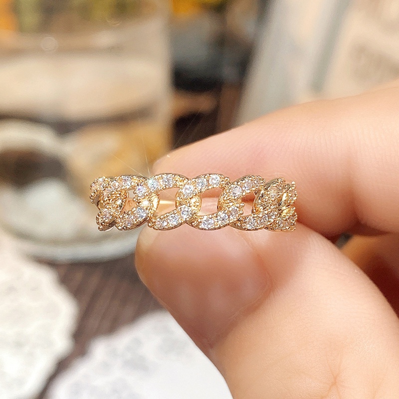 Nhẫn Đính Đá Lấp Lánh Sang Trọng Cho Nữ