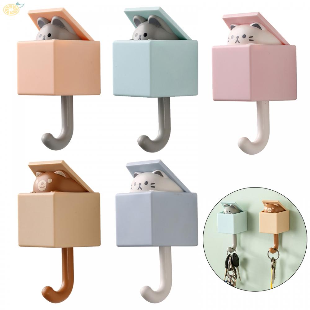 【VARSTR】Cartoon Cat Hook, Self Adhesive Bedroom High Quality Rack Bathroom Accessories