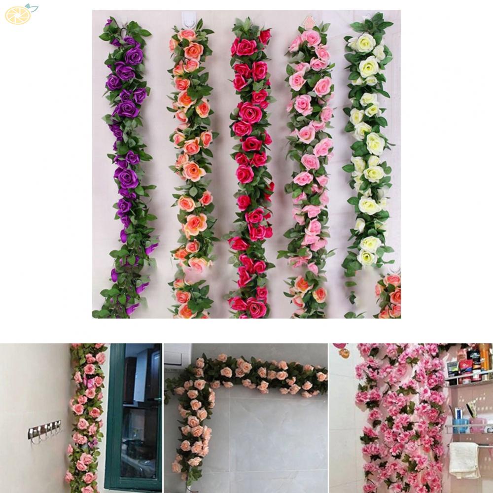 【VARSTR】Artificial Flower Artificial Rose Vine Champagne Fake Plant Vine Purple