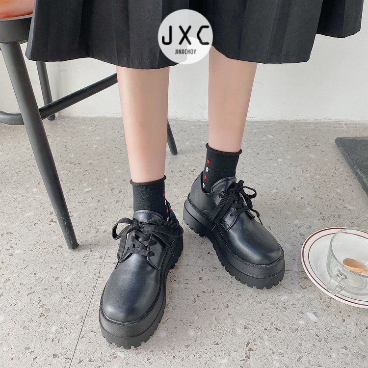 JINxCHOY Giày Nữ Cột Dây Đế Dày Thoải Mái Thời Trang