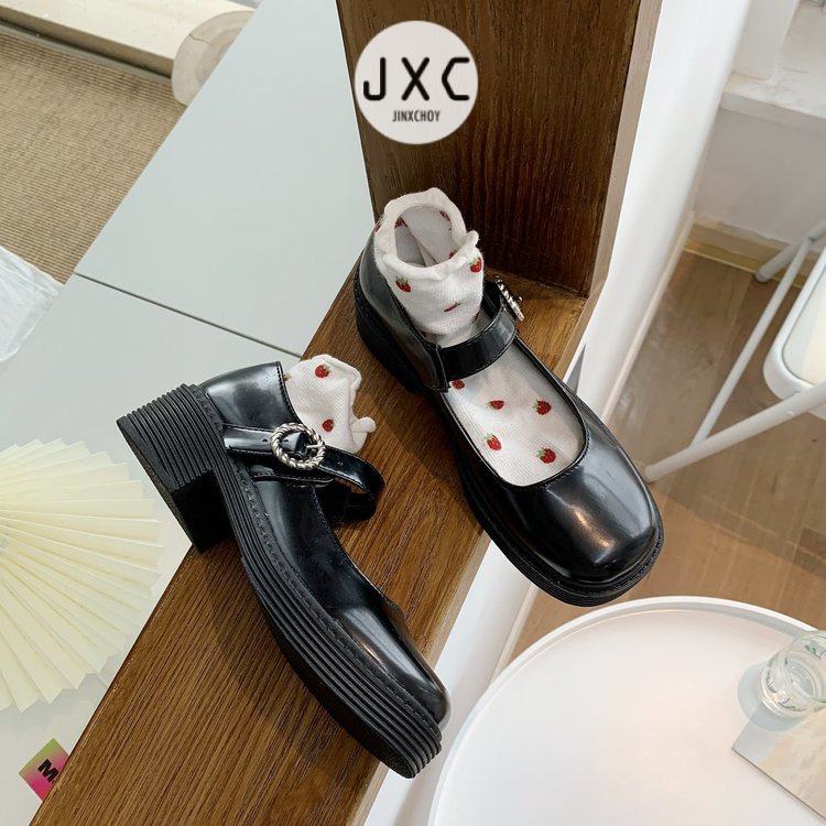 JINxCHOY Giày nữ đế dày kiểu dáng đơn giản ngọt ngào thời trang JINXCHOY