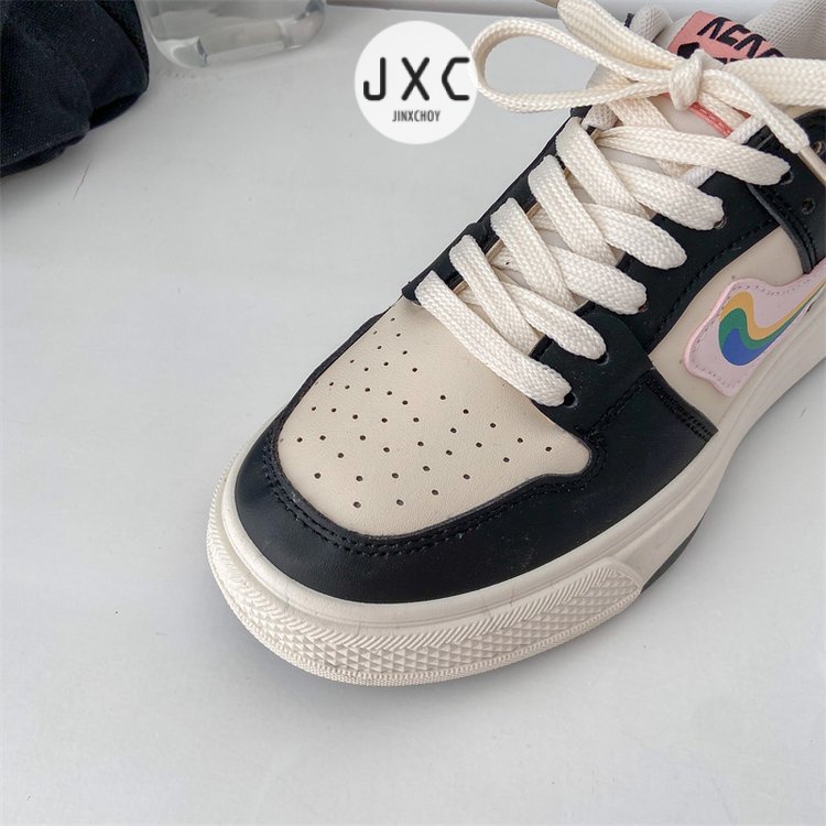 JINxCHOY Giày Mũi Tròn JINXCHOY Cột Dây Màu Trơn Thiết Kế Thoáng Khí Thoải Mái Thời Trang