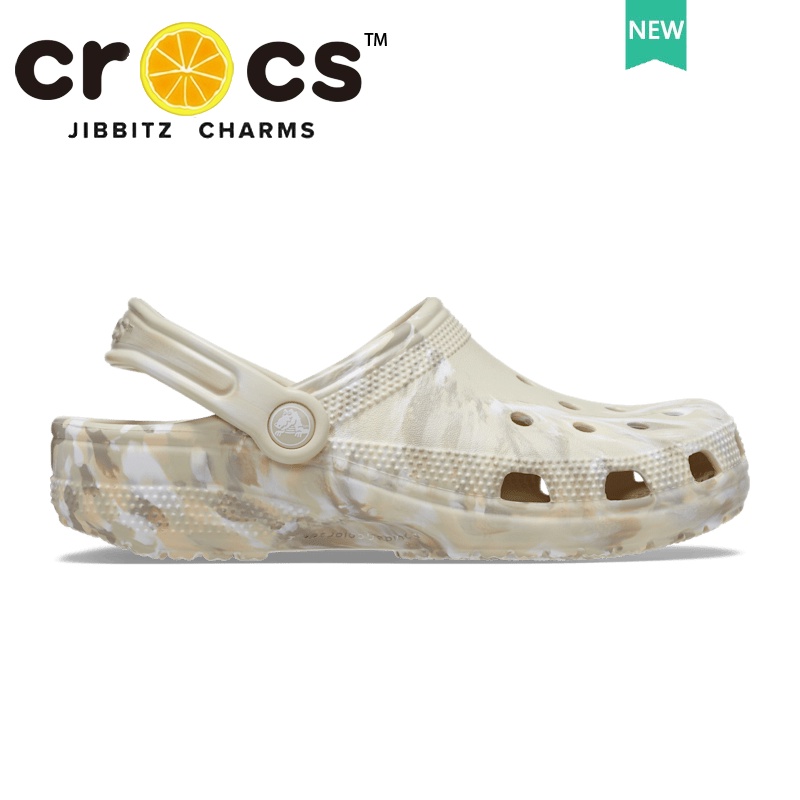 Crocs Cổ Điển Đá Cẩm Thạch Guốc Màu Xương|206867