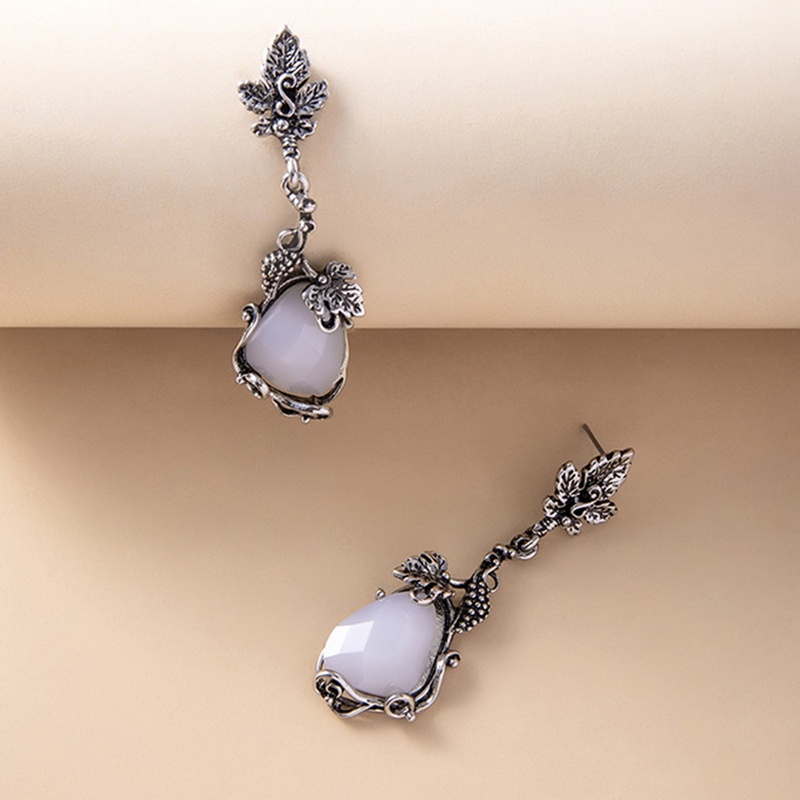 Khuyên Tai Dài Hình Sao Biển Đính Đá Opal Nhiều Màu Sắc