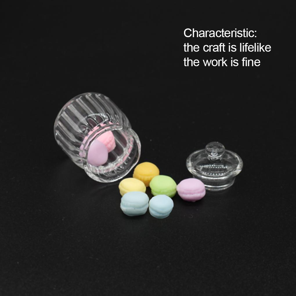 [Choo] Lọ Thủy Tinh Đựng Kẹo Giáng Sinh Màu Sáng Dễ Thương Thu Nhỏ 1 / 12 Phụ Kiện Nhà Búp Bê