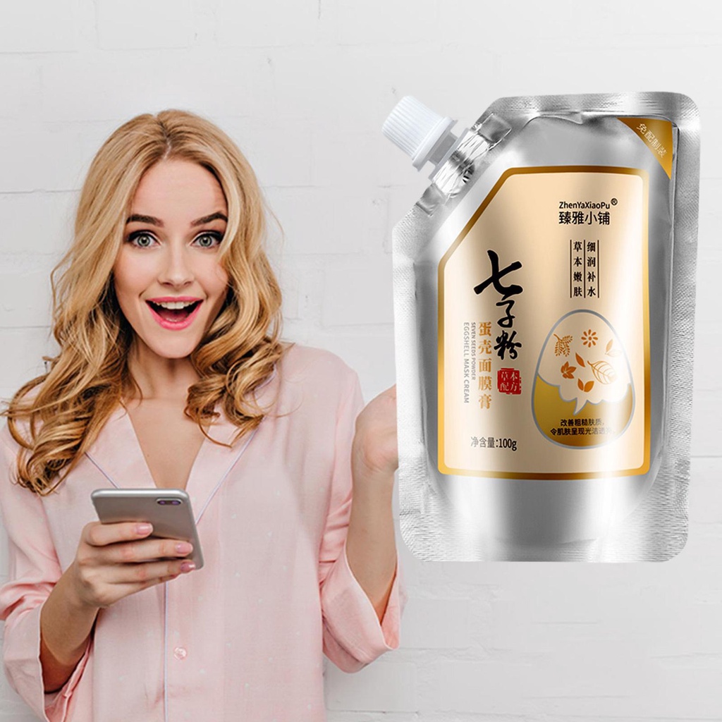 Mặt Nạ Bùn Dạng Lột Chiết Xuất Từ Trứng Dưỡng Ẩm Làm Sáng Da W4X3