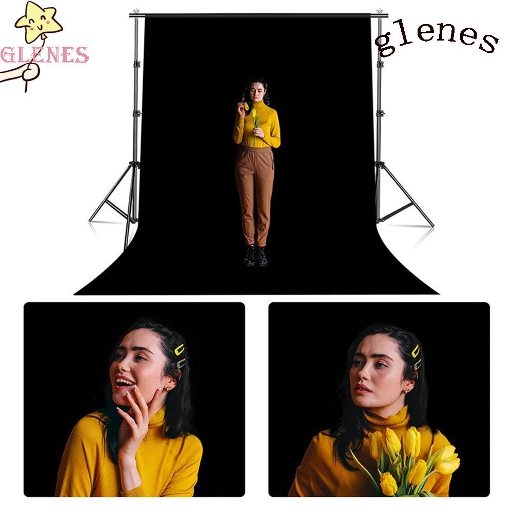 Glenes Phông Nền Chụp Ảnh Thấm Hút Mồ Hôi Không Phản Quang Màu Đen Chuyên Nghiệp